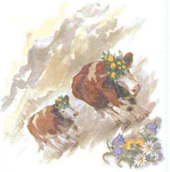 Serviette Kühe, Rarität